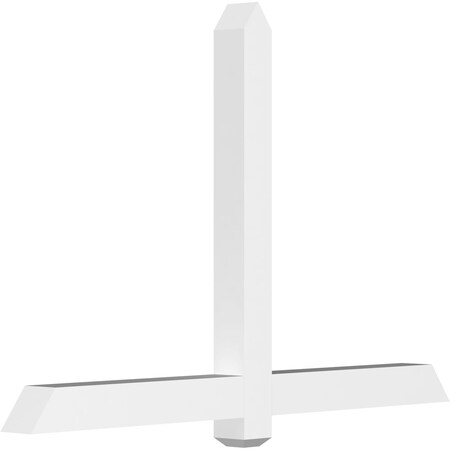 Ekena Millwork Eugene Architectural Grade PVC Gable Bracket, 60"W x 40"H x 4"D x 4"F, 16/12 Pitch GBP060X40X0404EUG00